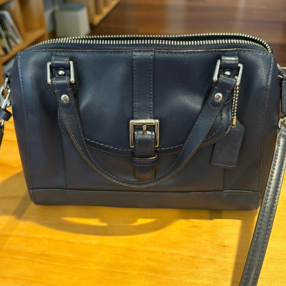 Coach navy crossbody bag